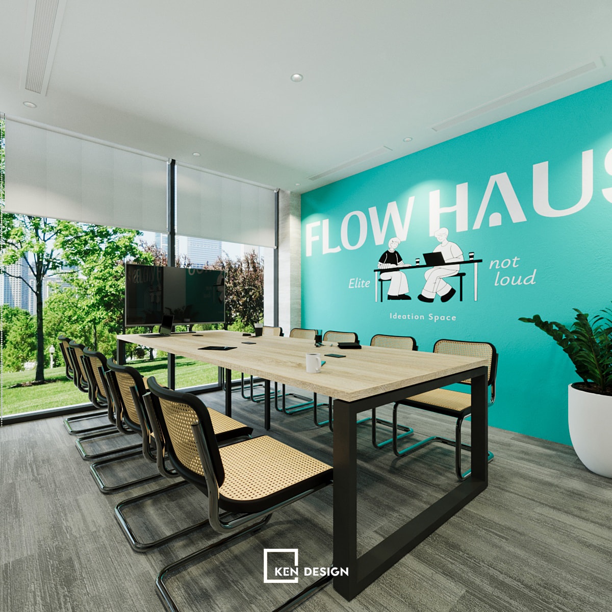 Thiết kế mở rộng quy mô quán cafe coworking Flow Haus